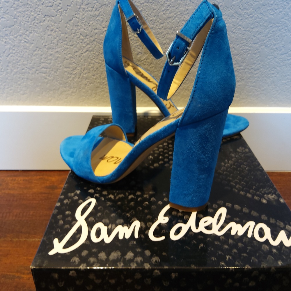 Sam Edelman Yaron Aqua blue suede women's size 6.5 💙
